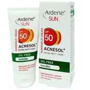 تصویر کرم ضد آفتاب acnesol plus spf 50 فاقد چربی و بی رنگ آردن 