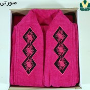 تصویر حوله تن‌پوش مدل "شِرار" کلاه دار گلدوزی"هدیه ای ماندگار برای پدر" 