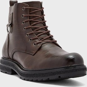 تصویر چکمه‌های بایکری با بندهای مچ پا برند robert wood Ankle Lace Ups Biker Boots