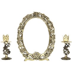 تصویر آینه و شمعدان رز کد ۷۲۸ 