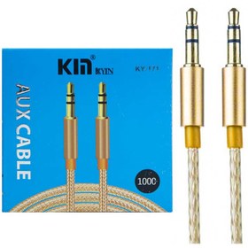 تصویر کابل کنفی KM kyin KY-171 AUX 1m KM kyin KY-171 AUX 1m hempen audio cable