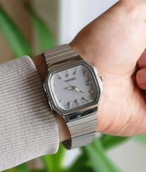 تصویر ساعت مچی مردانه برند سیکو رنگ ثابت - صفحه سفید Seiko