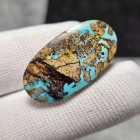 تصویر نگین سنگ طبیعی فیروزه معدنی نیشابور کد 32382 