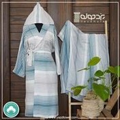 تصویر حوله تنپوش نخی سنتی یزدی طرح آیلار کد 5 Cotton bathrobe towel
