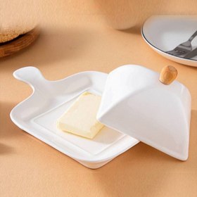 تصویر کره خوری سرامیکی دسته دار (کد 14) ا ceramic_butter-dish ceramic_butter-dish