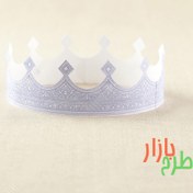 تصویر الگوی ساخت تاج کاغذی توسی رنگ 