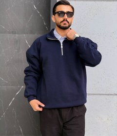 تصویر دورس نیم زیپ - سرمه ای / M 