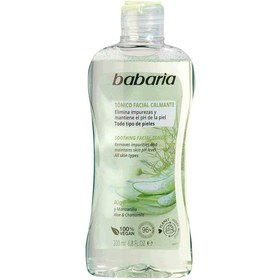 تصویر تونیک پاک کننده آرایش صورت باباریا حاوی عصاره آلوورا 200 میل Babaria Toning Lotion Facial With Aloe Vera Extract 200 ml