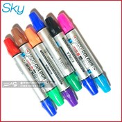 تصویر ماژیک نوک تخت دو سر اسکای sky TWO COLOUR WHITEBOARD MARKER 