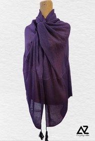 تصویر شال هیوا - بادمجونی 