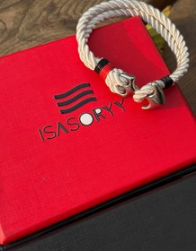 تصویر دستبند لنگری رنگ سفید 