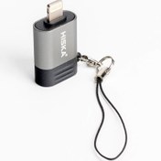 تصویر مبدل OTG لایتینینگ هیسکا مدل HR-11 Hiska HR-11 USB to Lightning OTG Data Adapter