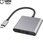 تصویر تبدیل تایپ سی به HDMI/USB/PD مینی تک 