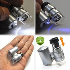 تصویر ذره بین چراغ دار60X 