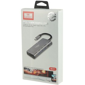 تصویر هاب ۸ پورت تایپ سی ارلدام مدل ET-W21 