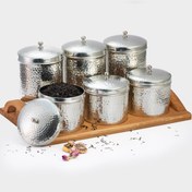 تصویر ست پاسماوری 6 تایی دلبر با استند چوبی 