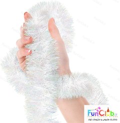 تصویر ریسه نخ زری دم روباهی سفید (2 متری) 