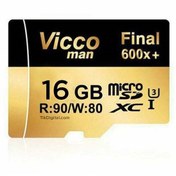 تصویر کارت حافظه microSDHC ویکومن 600X ظرفیت 16 گیگابایت ا Vicco man MicroSD U3 90MB/S final 600x 16G Vicco man MicroSD U3 90MB/S final 600x 16G
