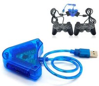 تصویر تبدیل دسته بازی پلی استیشن 2 به USB ایکس پی دو پورت 