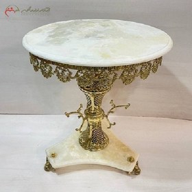 تصویر میز برنجی برنزی زنبوری مدل رز ساده Simple rose style bee bronze table