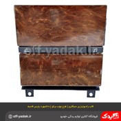 تصویر قاب رادیو پژو پارس قدیم طرح چوب براق 