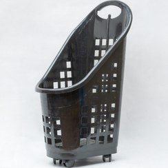 تصویر چرخ خرید پلاستیکی ظرفیت ۷۰ لیتر 