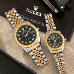 تصویر ست ساعت مچی رولکس مدل دیت جاست کد 008 با بند استیل 