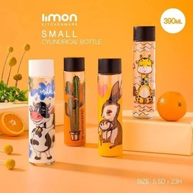 تصویر بطری آب استوانه ای کوچک لیمون کد ۱۷۲۶ 