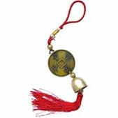 تصویر سکه برنجی فنگشویی | سکه ایچینگ برنجی بادزنگ اصل ICHING COIN 