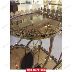 تصویر ميز برنجی برنزی بار طرح رز Rose design bronze bar table