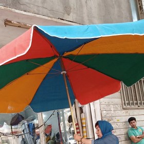 تصویر چتر. پایه وسط برزنتی 2.5 متری مناسب افتاب چند رنگ Chatr