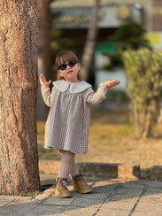 تصویر پیراهن دخترانه پشمی سایز ۳ و ۴ مناسب ۱/۵ تا ۸ سال 