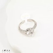 تصویر انگشتر سناتور تک نگین نقره ای ژوپینگ کد 1010801194 