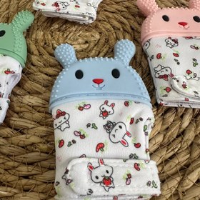 تصویر لثه گیر دستکشی نوزاد مدل 76114 طرح خرگوش 