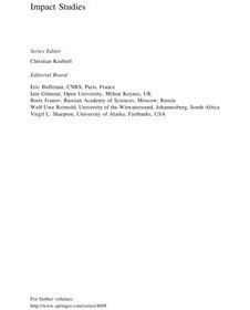 تصویر دانلود کتاب Distal Impact Ejecta Layers: A Record of Large Impacts in Sedimentary Deposits [1&nbsp;ed.] کتاب انگلیسی لایه های تخلیه تأثیر Distal: سابقه ای از تأثیرات بزرگ در سپرده های رسوبی [1&nbsp;ed.]