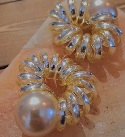 تصویر کش سیم تلفنی مرواریدی کد ۳۱۱۱ Telephone wire hair band