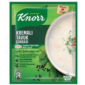 تصویر سوپ خامه ای آماده کنور Knorr Kremali Tavuk با طعم مرغ 65 گرم 