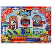 تصویر قطار اسباب بازی طرح سگهای نگهبان 