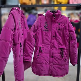 تصویر پالتو دخترانه/جنس سیلیکونی/داخل نیوسافت/پافر شو - ۴ 