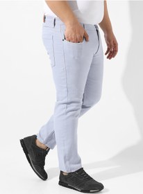 تصویر شلوار جین مردانه لایت گری ساده از برند Instafab Plus برند instafab plus Instafab Plus Men's Light Grey Solid Denim Jeans