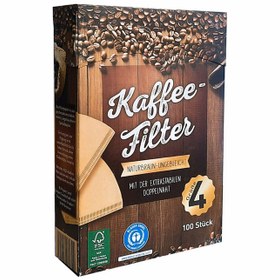 تصویر فیلتر قهوه Kaffee Filter سایز 4 بسته 100 عددی 