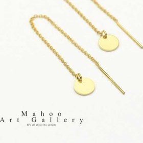 تصویر گوشواره نقره زنجیر دار E0183 