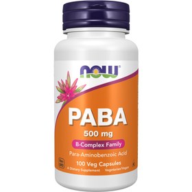 تصویر کپسول سلامت پوست پابا ناو NOW Supplements. 500 mg, B-Complex Family, 100 Capsules