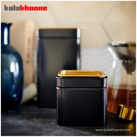 تصویر ظرف نگهدارنده قهوه ایکیا مدل BLOMNING IKEA ا BLOMNING Coffee/tea tin 10x10x10 cm BLOMNING Coffee/tea tin 10x10x10 cm