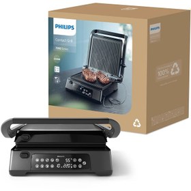 تصویر گریل ، توستر و ساندویچ ساز حرفه ای فیلیپس مدل HD6307/70 سری 7000 Philips Kontaktgrill 7000 Series HD6307/70 Professional