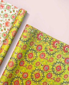 تصویر 3 برگ کاغذ کادو لینن – 1043 