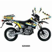 تصویر محافظ باک و برچسب SUZUKI DRZ 400 پیانو آبی مدل موتور سیکلت Motiker 