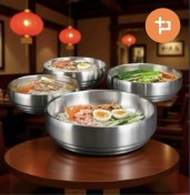 تصویر کاسه دو جداره استیل سیلور یونیک پلاس / Unique plus 