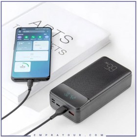 تصویر پاوربانک تایپ سی و یو اس بی 65 وات 30000 ایکس او XO Power Bank 30000mAh PR201 PD&amp;QC3.0 65W XO Power Bank 30000mAh PR201 PD&QC3.0 65W