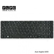 تصویر کیبورد لپ تاپ ایسر Acer Aspire A315 مشکی به همراه دکمه کلید پاور 